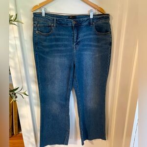 FRYE 18W Split Hem Wide Leg Stretch Jeans